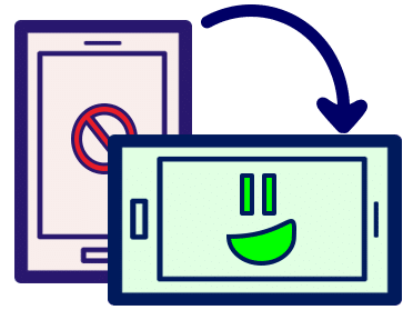 Telefoon in landscape voor online reservering afbeelding