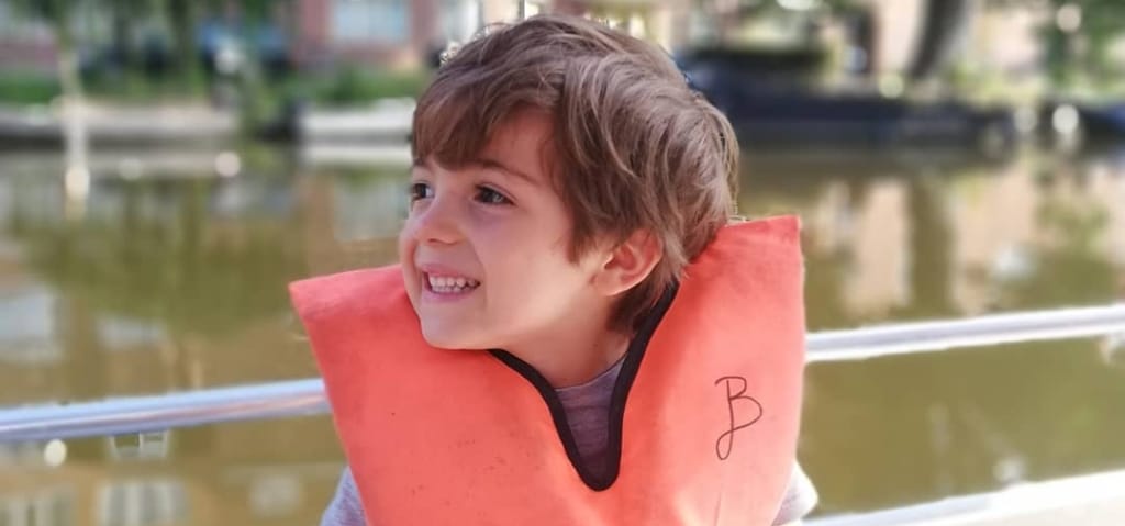 Zwemvest kind sloep Amsterdam Schwimmweste Kinderschaluppe Amsterdam